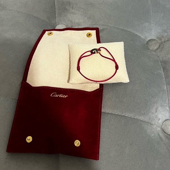 Cartier Love Bracelet 18k Rose Gold & Diamonds Adjustable Cord Bracelet - Picture 7 of 14